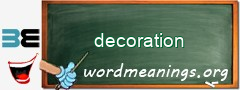 WordMeaning blackboard for decoration